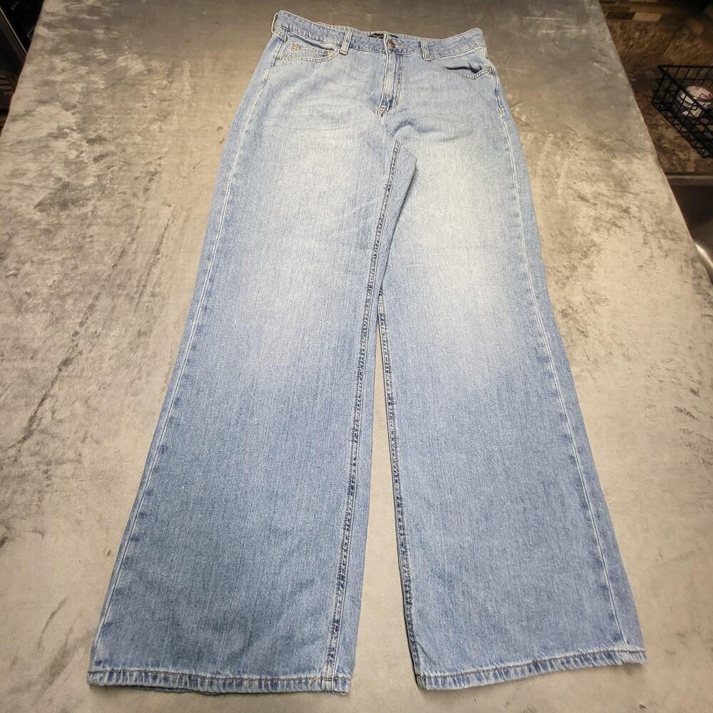 Aeropostale Jeans Womens 12 Blue High Rise Wide-Leg Relaxed Light Wash - Picture 1 of 10